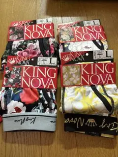 KING NOVA フラワー柄下着 Lサイズ 4点セット