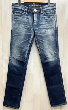 Lee ハリス コラボ ヴィンテージ加工 スリムストレート デニム パンツ
