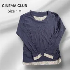 CINEMA CLUB 綿100% 重ね着デザイン 長袖 カットソー Mサイズ