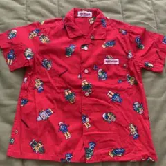 ミキハウス 赤 ロボット柄 シャツ　100 レトロ　ファンシー