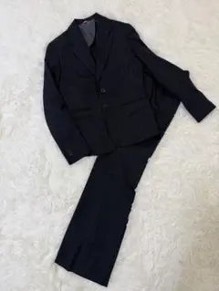 Miss JUNKO パンツスーツ　セットアップ　黒　ストライプ　7