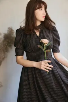 Herlipto Striped midi dress