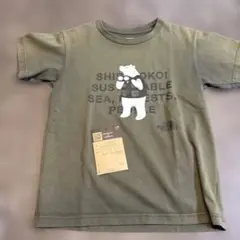 ノースフェイス　130 トコさん　カーキ　半袖　Tシャツ