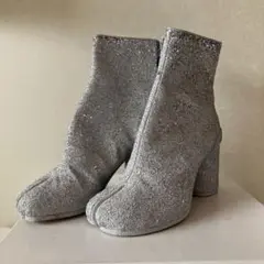 maison margiela tabi メタリックシルバー ブーツ