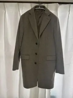 美品　BARNEYS NEWYORK チェスターコート　ダブル　ヘリンボーン 美品 BARNEYS NEWYORK チェスターコート ダブル ヘリンボーン