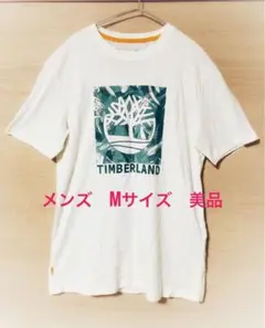 【美品】Timberland ティンバーランド ロゴTシャツ メンズM ホワイト