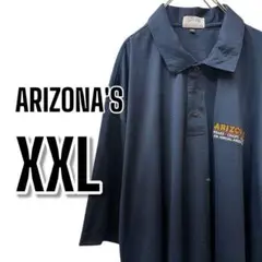 【754】ARIZONA'S ネイビー 半袖 XXL USA古着 ポロシャツ