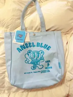 エンジェルブルー　ナカムラくん　グリッター　トートバッグ　水色