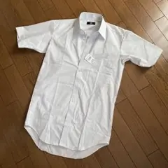 美品 Ｌ＆Ｂ　ホワイトグレー　半袖 ビジネスYシャツ(36・M)