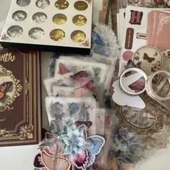新作！コラージュ素材 シール 紙モノ など！
