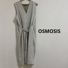 オズモーシス　Ｖネック　ノースリーブ　ワンピース　ベルト　FREE