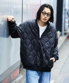 Hinson ハーフジップ　ブラック　厚手　暖　ファッション　メンズ