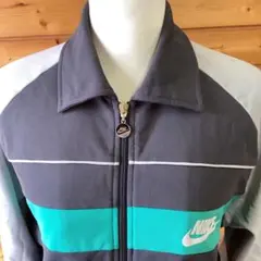 Nike スポーツジャケット グレー/ターコイズ