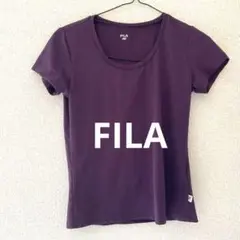 未使用品 FILA ストレッチ速乾シャツ S パープル