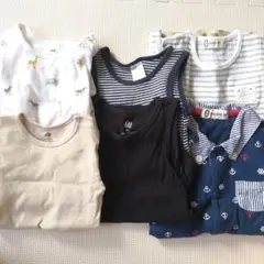 サイズ68-80☆H&M クロワッサンスベベ☆ベビー服 6点セット