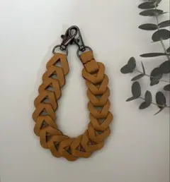 レザースマホハンドストラップ （ブラウン）