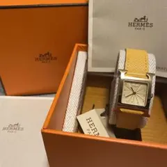 HERMES エルメス Hウォッチ HH1.201 イエローベルト ゴールド