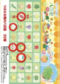 つぶらな瞳の八百屋 5種類 ガチャガチャ