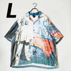 H&M × B.I.G. 総柄アロハシャツ Lサイズ HIPHOP ノートリアス