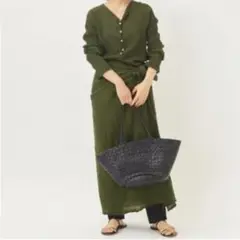 plage アトリエフランセ スカーフ カーキ ドゥーズィエムクラス