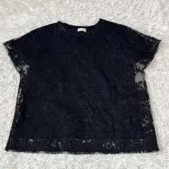 REKISAMI レキサミ　レース　Tシャツ　ブラック