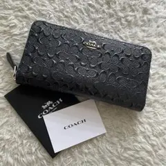 【極上美品】275 COACH コーチ ラウンドファスナー長財布