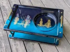 昭和レトロ　ポットワゴン　お座敷ワゴン　2段ワゴン