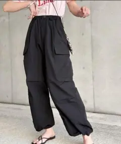 JaVaジャバ コラボ メンズライクミリタリーイージーカーゴナイロンパンツ