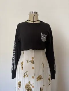 ハーレーダビッドソン ワッフルロングTシャツ 黒