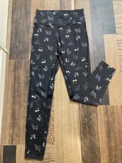 極美品　emmi yoga エミヨガ　フラワーレギンス　ブラック　M
