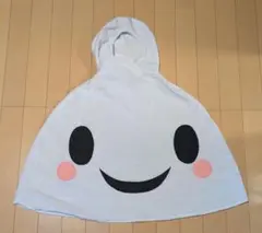 おばけポンチョ 笑顔デザイン 白　仮装にも☺