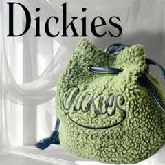 Dickies ボア バッグ 巾着 ショルダー グリーン 緑 もこもこ