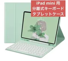 iPad mini 5用 分離式キーボード タブレットケース(ミント)