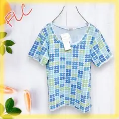 Cuddle up to Tシャツ 半袖 ドット柄 Mサイズ ホワイト ブルー
