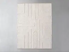 KANADEMONO Handmade Textured Cotton Rug