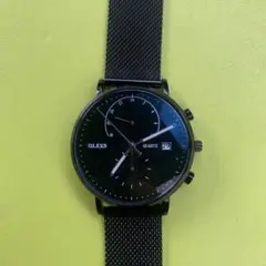 OLEVS ブラック クォーツ 腕時計