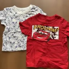 ミッキー&カーズ Tシャツ 2枚セット 80