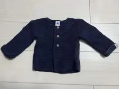 PETIT BATEAU ホワイトカーディガン 12m 74cm