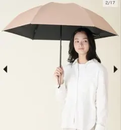 未使用品 サンバリア100 3段折 ブラック×ピンク 新品未使用】 サンバリア100 折りたたみ日傘 3段折 / コンビ