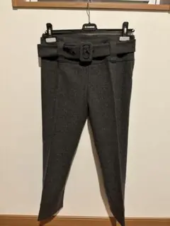 【未使用級】18年新作PRADA ストレッチ ベルト付き テーパードスラックス