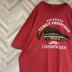 美品✨クリスマスバケーション　ムービーTシャツ　大きいサイズ赤　映画