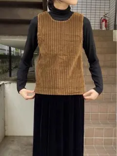 ベスト 古着 コーデュロイ レトロ ヴィンテージ
