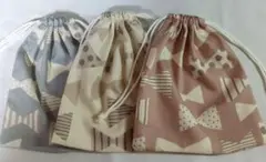 ★特価【ハンドメイド】コップ入れ3枚/18*20/ リボンアース