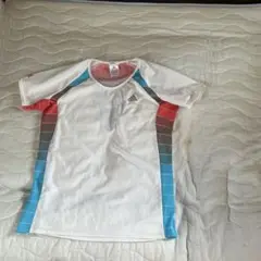 adidas CLIMACOOL Tシャツ ホワイト/レッド/ブルーレディースL