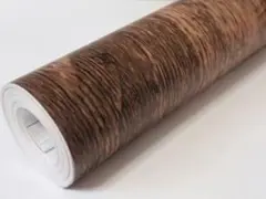 壁紙シール 　木目 　ブラウン 4本　ウォールステッカー 防水 45cm×10m