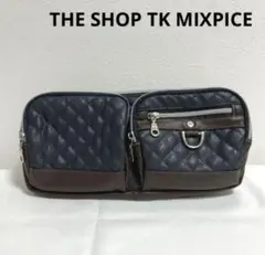 THE SHOP TK MIXPICE メンズボディバッグ　ネイビー×ブラウン