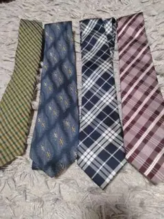 シルクネクタイ/JUN他/4本/ デパート購入品、美品