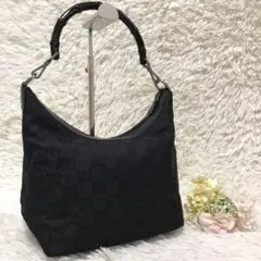 ✨美品✨グッチ ショルダーバッグ バンブー GGスプリーム 肩掛け キャンバス