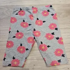 花柄　グレー　レギンス　100