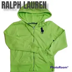 RALPH LAUREN パーカー ライムグリーン(蛍光) パーカー裏はワッフル
